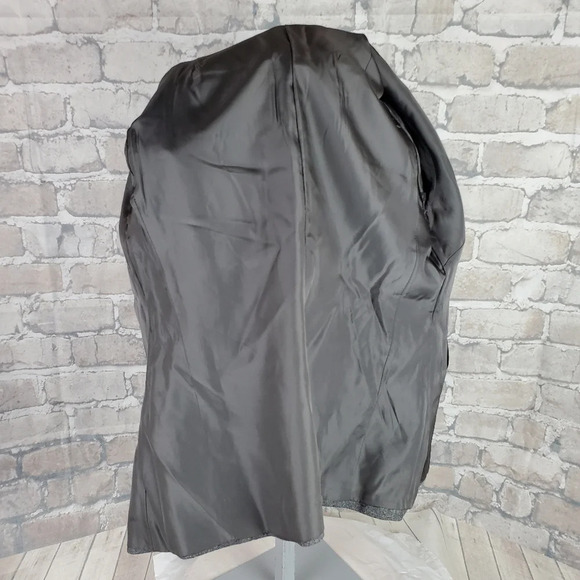 Vintage West German Wool  Jacket Charcoal Gray Button Front Lined Size 40 - Picture 11 of 14